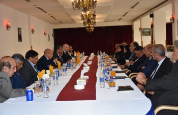 A business Roundtable was organized at Baghdad Hotel where Ambassador interacted with prominent businessmen from Iraq and trading companies. Issues relating to the general business scenario and likely prospects in the future were discussed in the meeting